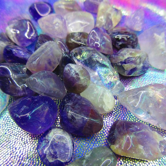Amethyst Tumbled 3 Ounce Grid Set - Picture 4 of 6